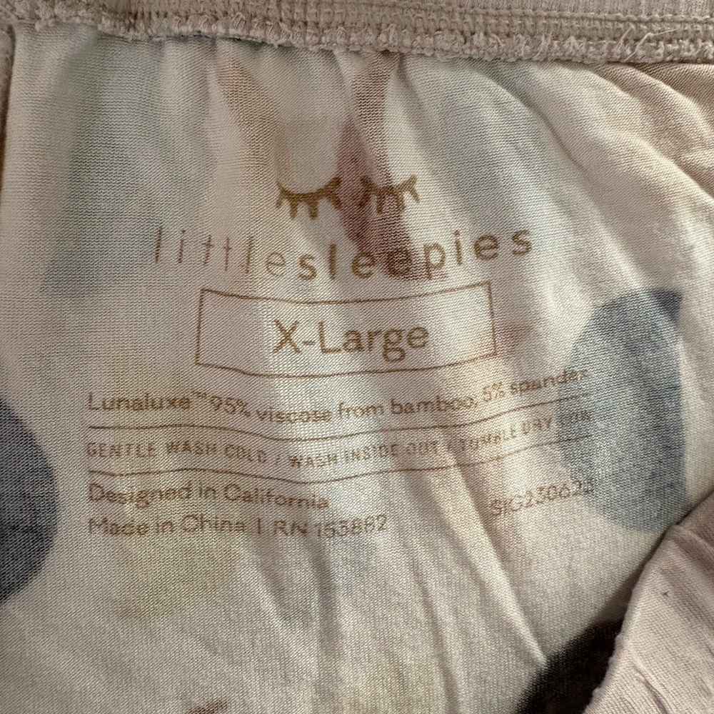 GUC Women’s XL Little Sleepies Luna Neutral Pajama Bottoms - Picture 2 of 4